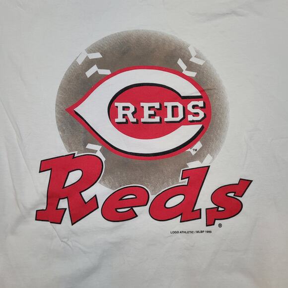 VTG 1999 Cincinnati Reds T-Shirt Logo Athletic Mens L Y2K 90s - Picture 2 of 13
